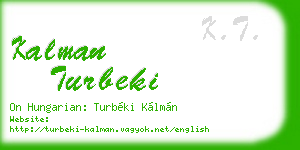 kalman turbeki business card